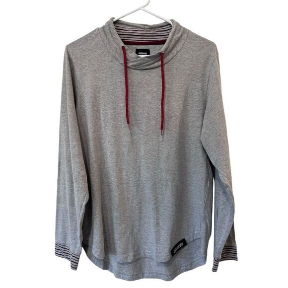 Jason Wu For Eva Air Drawstring Long Sleeve Pullover Top Gray sweater Size M - Picture 1 of 10